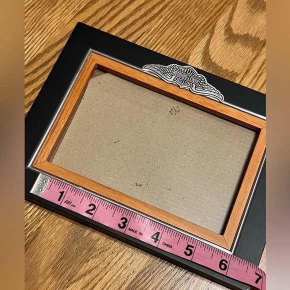 Harley-Davidson® 4 x 6 Black/Orange Photo Frame -Bar & Shield Winged Logo - Picture 8 of 14